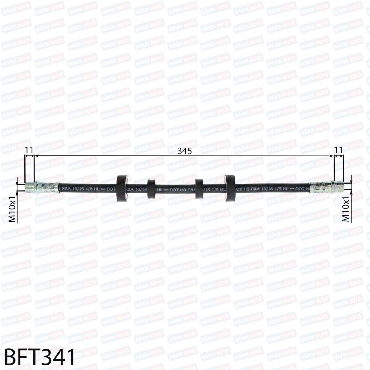 Furtun frana flexibil  BARDI AUTO (BFT341)