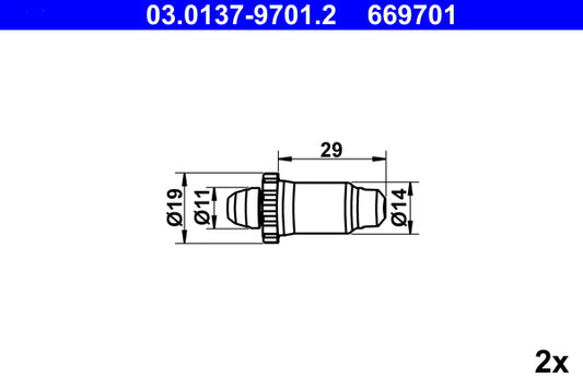 Set accesorii, saboti frana parcare  03.0137-9701.2 ATE X2BUC